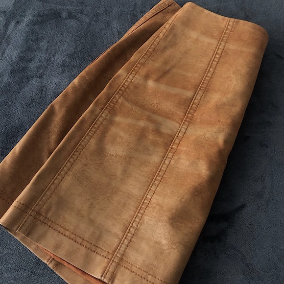 Free People Modern Femme Vegan Leather Skirt - Picture 6 of 9